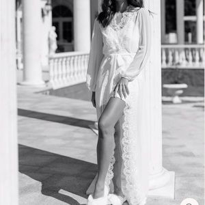 Worn once - LeRose Layla Lace Trim Maxi - Includes Slip